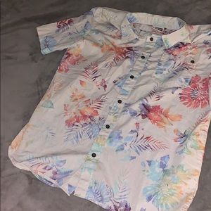 Vans White Floral Print Buttoned Shirt